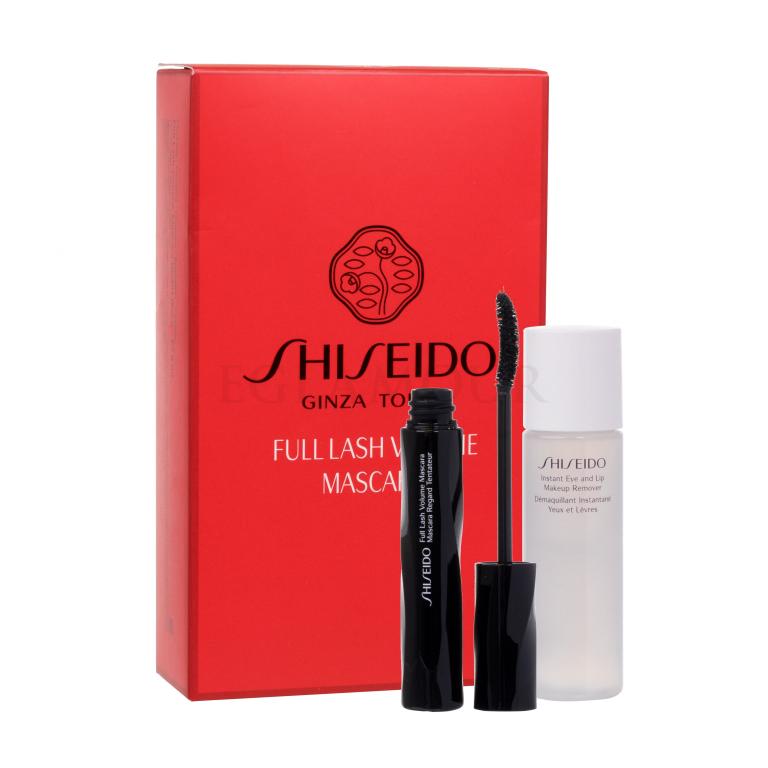 Shiseido Full Lash Zestaw 8ml Full Lash Volume Mascara + 30ml Instant Eye And Lip Makeup Remover Uszkodzone pudełko
