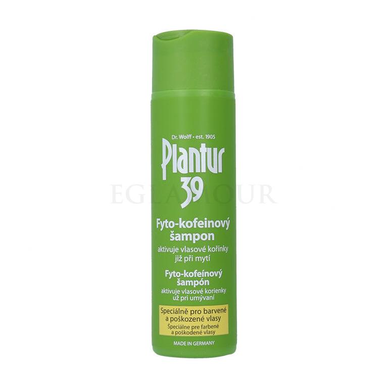 Plantur 39 Phyto-Coffein Colored Hair Szampon do włosów dla kobiet 250 ml Uszkodzone pudełko