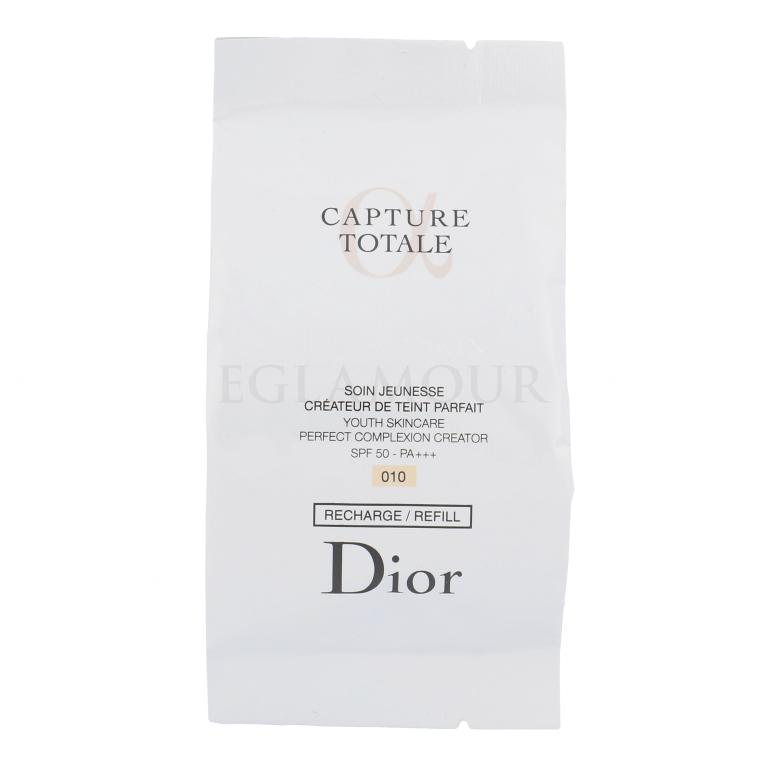 Christian Dior Capture Totale Dreamskin Moist &amp; Perfect Cushion SPF50+ Podkład dla kobiet Napełnienie 15 g Odcień 010 tester