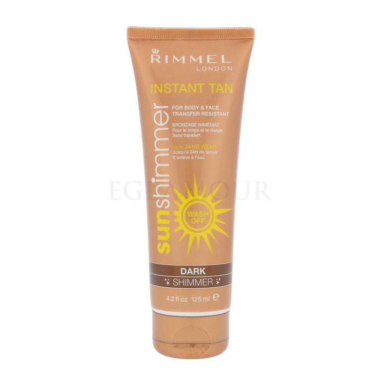 Rimmel London Sun Shimmer Instant Tan Samoopalacz dla kobiet 125 ml Odcień Dark Shimmer