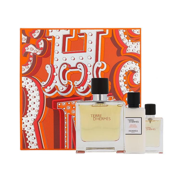 Hermes Terre d´Hermès Zestaw Perfumy 75ml + 40ml Balsam po goleniu + 12,5ml Perfumy Uszkodzone pudełko