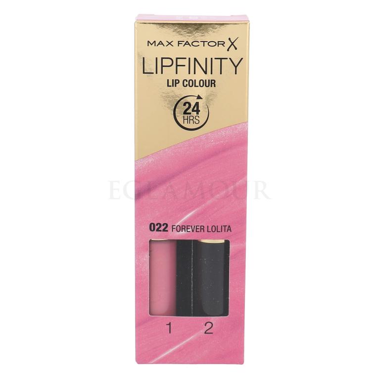 Max Factor Lipfinity Lip Colour Pomadka dla kobiet 4,2 g Odcień 022 Forever Lolita Uszkodzone pudełko