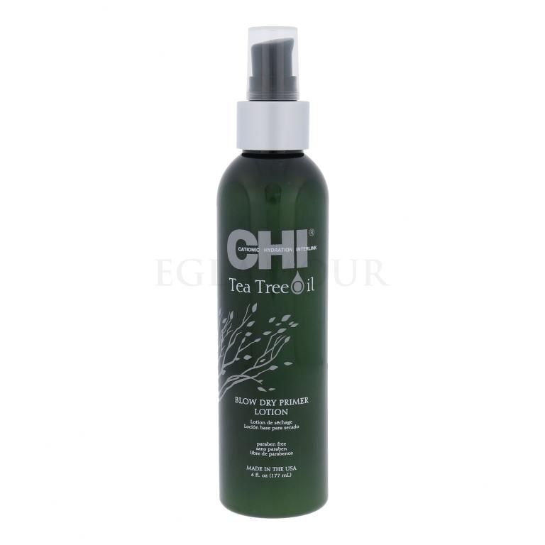 Farouk Systems CHI Tea Tree Oil Blow Dry Primer Lotion Stylizacja włosów na gorąco dla kobiet 177 ml