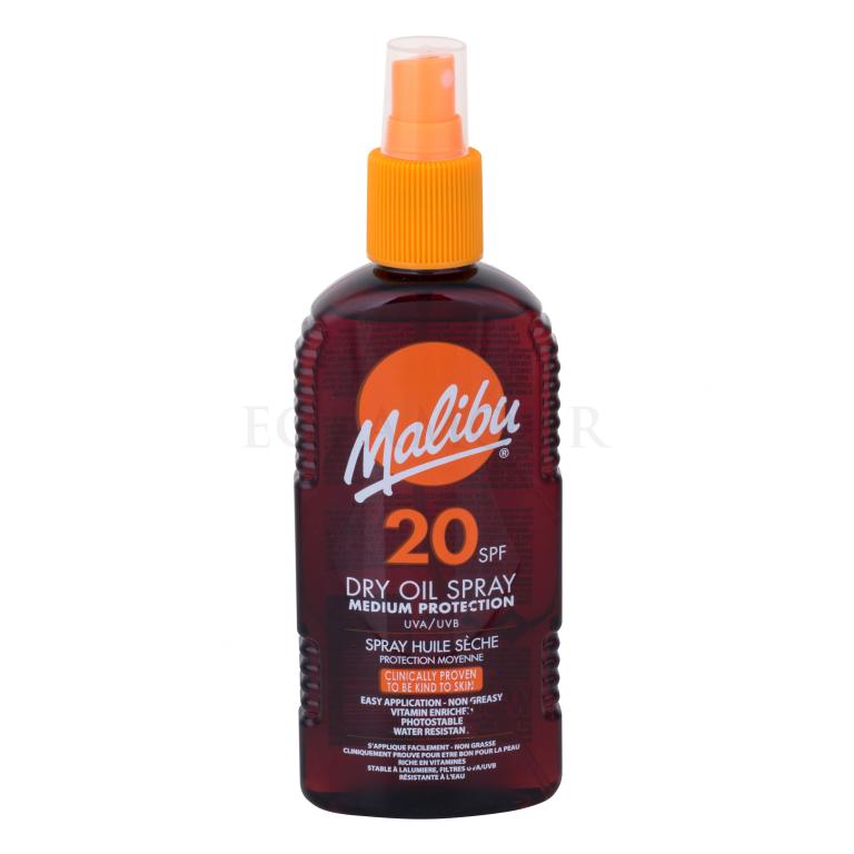 Malibu Dry Oil Spray SPF20 Preparat do opalania ciała 200 ml