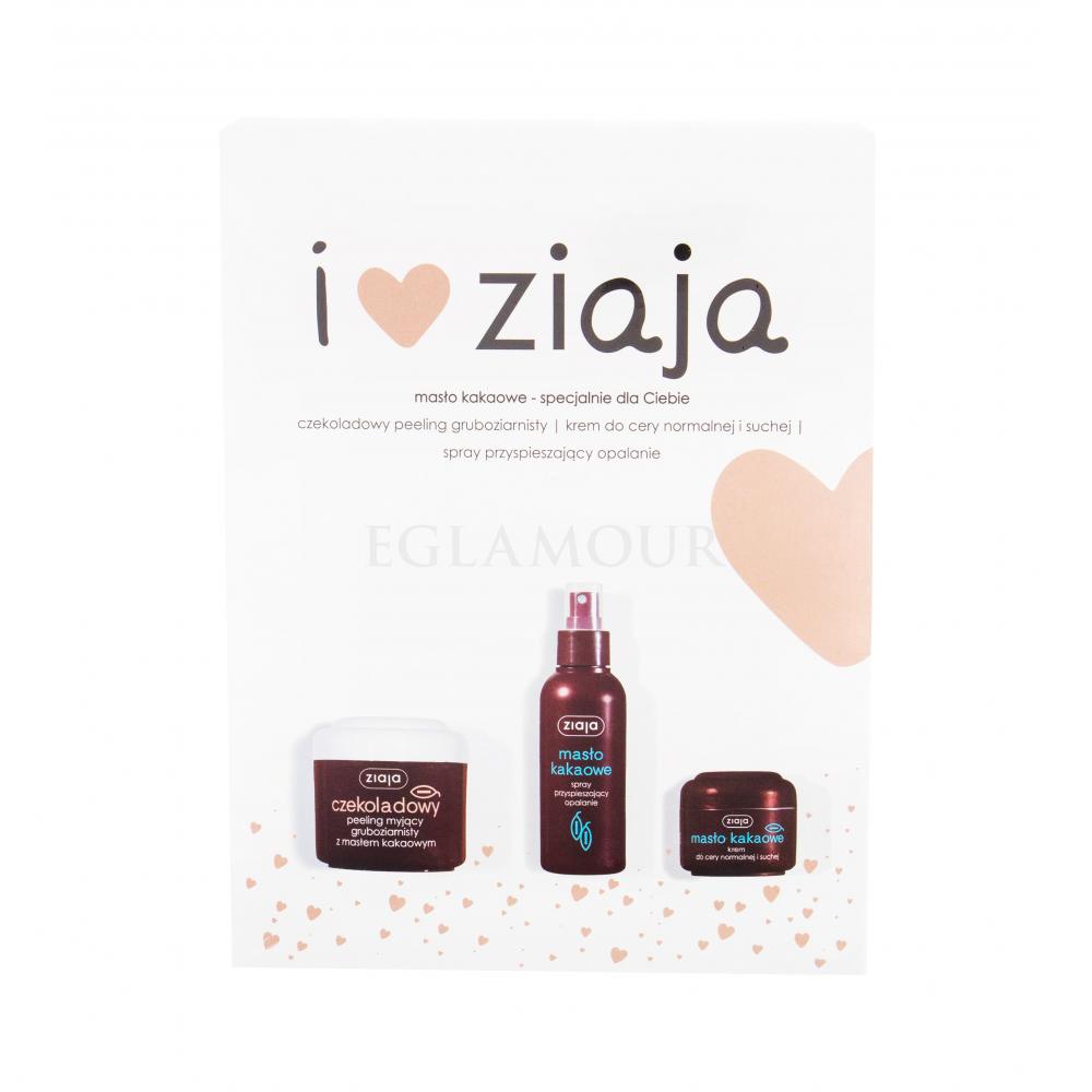 Ziaja Cocoa Butter Zestaw Peelnig do ciała 200 ml + Krem do twarzy 50