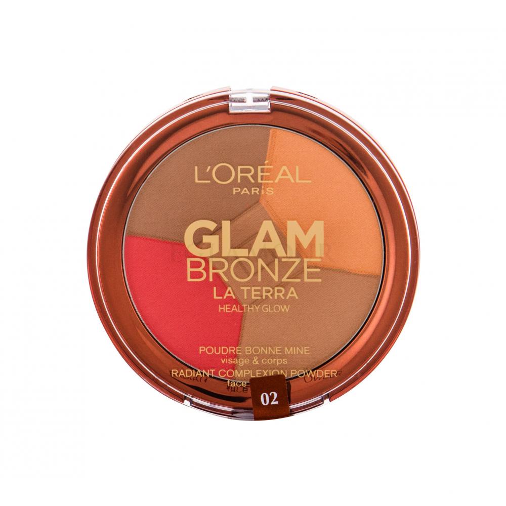 L'Oréal Paris Glam Bronze La Terra Healthy Glow Bronzer dla kobiet 6 g