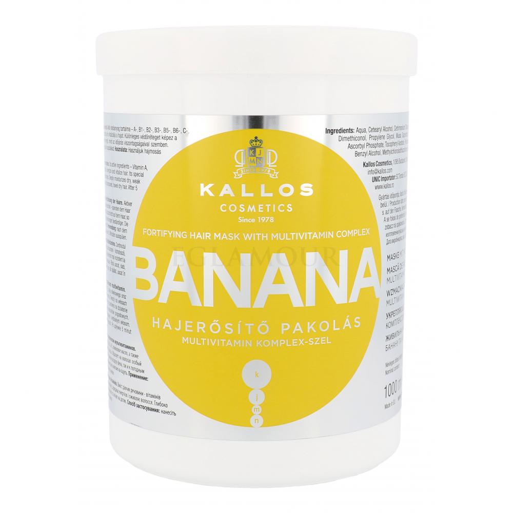 Kallos Cosmetics Banana Maska do włosów dla kobiet 1000 ml Perfumeria
