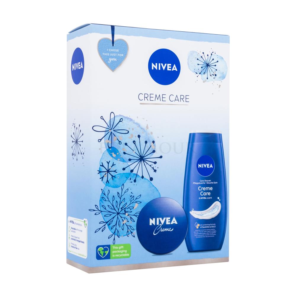 Nivea Creme Care Zestaw Żel pod prysznic 250 ml + Uniwersalny krem