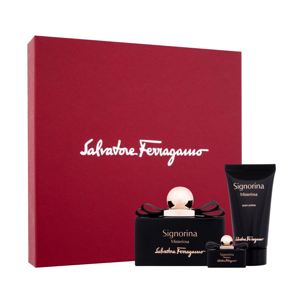 Set Nước Hoa Nữ Salvatore Ferragamo Signorina Misteriosa EDP (100ml + 10ml + Body Lotion 75ml)