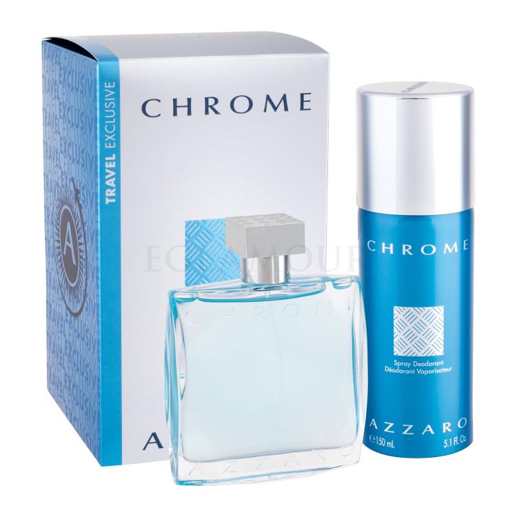 Azzaro Chrome Zestaw Edt 100ml + 150ml deodorant