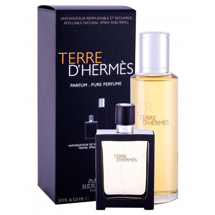 Hermes Terre d´Hermès Zestaw 30ml z możliwością napełnienia + 125ml perfumy – wkład Napełnienie