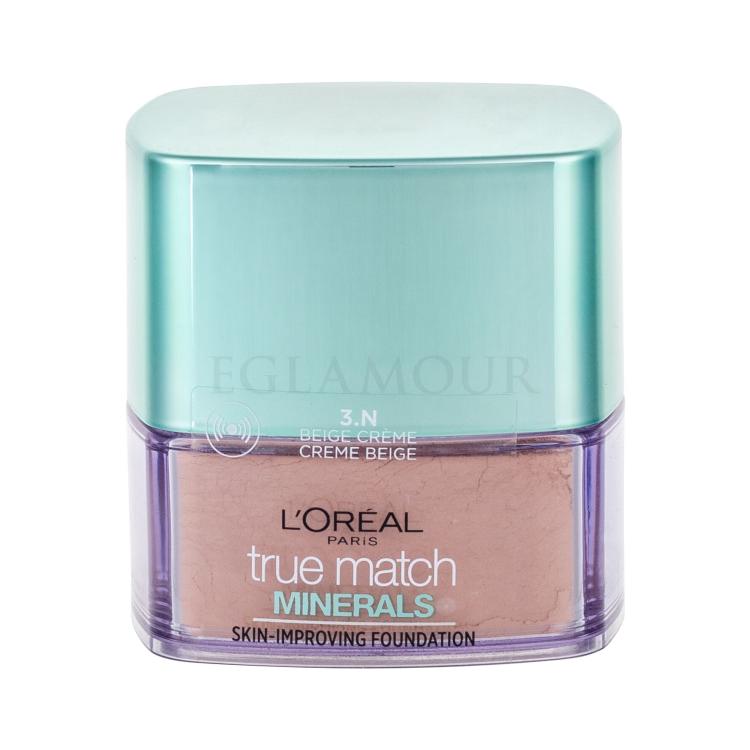 L&#039;Oréal Paris True Match Minerals Skin-Improving Podkład dla kobiet 10 g Odcień 3.N Creme Beige