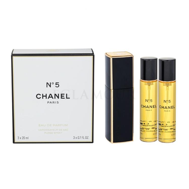 Chanel N°5 3x 20 ml Woda perfumowana dla kobiet Twist and Spray 20 ml