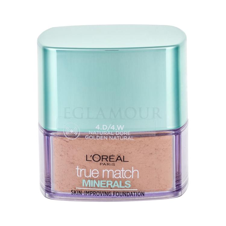 L&#039;Oréal Paris True Match Minerals Skin-Improving Podkład dla kobiet 10 g Odcień 4.D/4.W Golden Natural