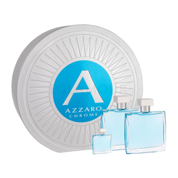Azzaro Chrome Zestaw Edt 100 ml + Woda po goleniu 100 ml + Edt 7 ml
