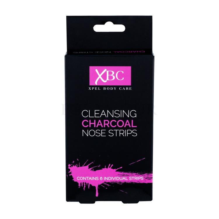 Xpel Body Care Cleansing Charcoal Nose Strips Maseczka do twarzy dla kobiet 6 szt