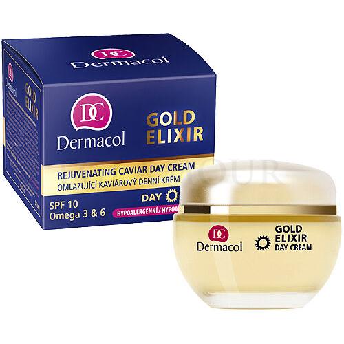 Dermacol Gold Elixir Krem do twarzy na dzień dla kobiet 50 ml uszkodzony flakon