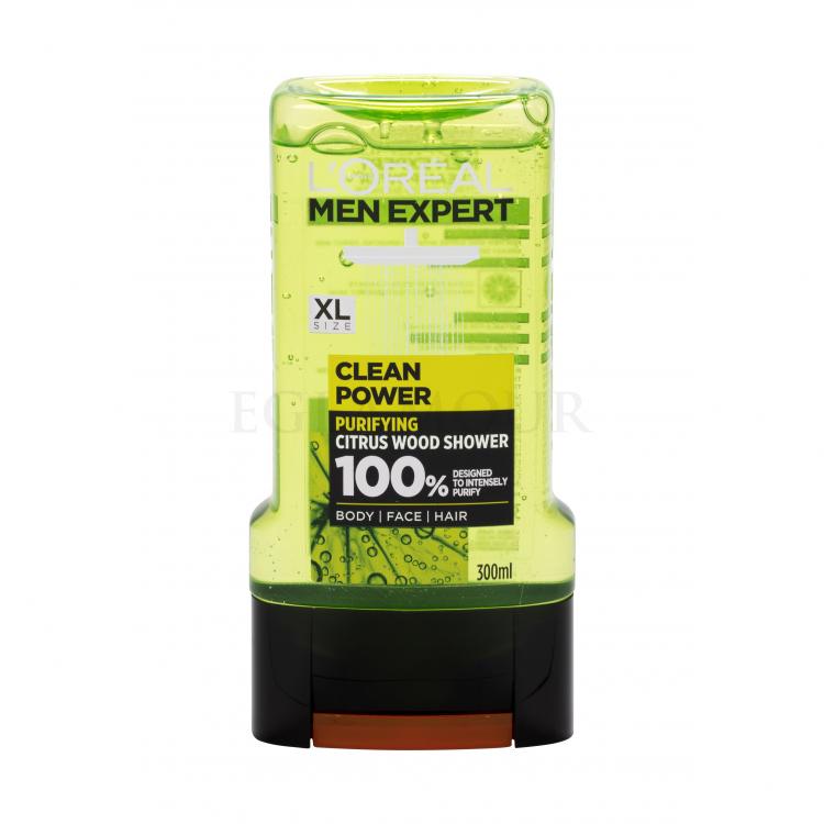 L&#039;Oréal Paris Men Expert Clean Power Żel pod prysznic dla mężczyzn 300 ml