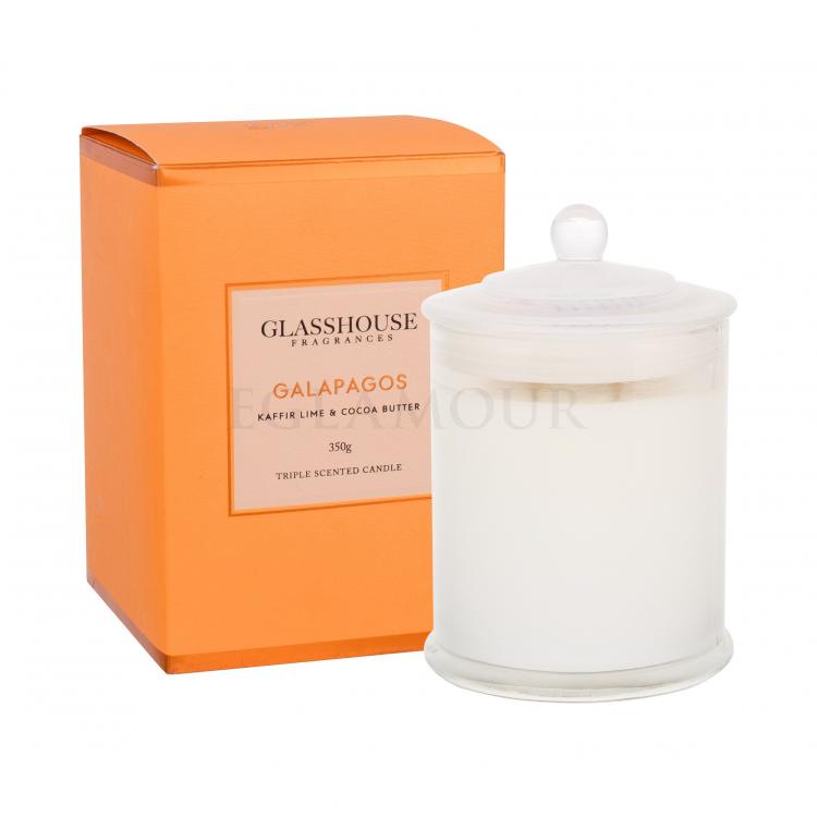 Glasshouse Galapagos Kaffir Lime &amp; Cocoa Butter Świeczka zapachowa 350 g