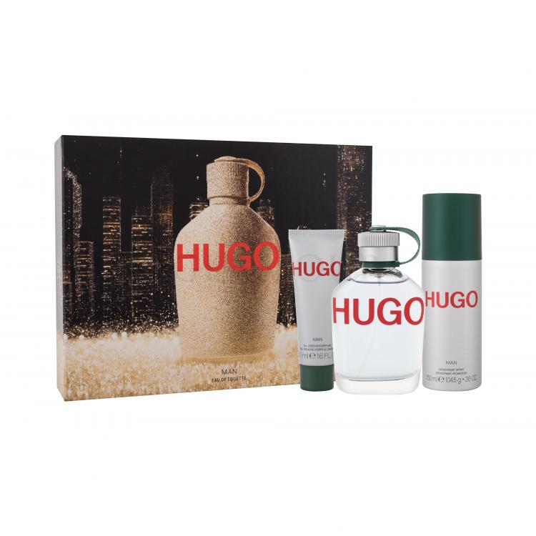 HUGO BOSS Hugo Man Zestaw Edt 125 ml + Dezodorant 150 ml + Żel pod prysznic 50 ml