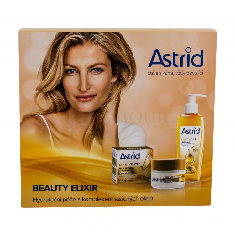 Astrid Beauty Elixir Zestaw Przeciwzmarszczkowy krem nawilżający do twarzy 50 ml + Olejek do oczyszczania twarzy 145 ml