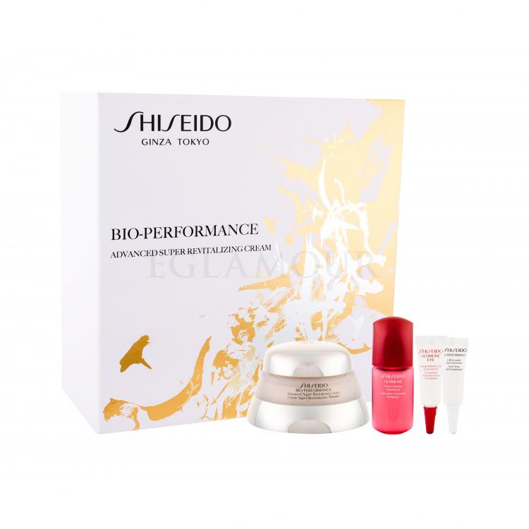 Shiseido Bio-Performance Advanced Super Revitalizing Zestaw Krem na dzień 50 ml + Serum do twarzy Ultimune 10 ml + Krem pod oczy Ultimune 3 ml + Krem pod oczy Bio-Performance 3 ml