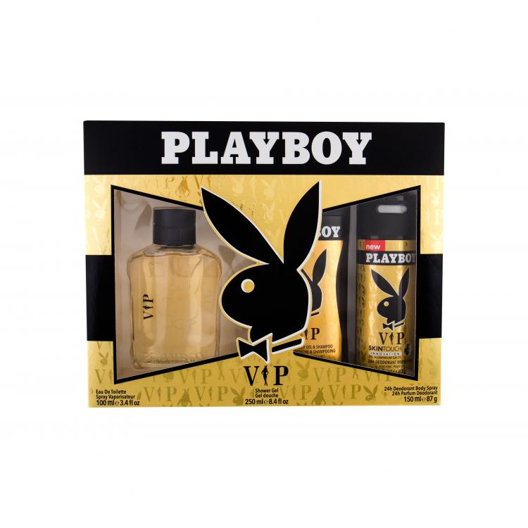 Playboy VIP For Him Zestaw Edt 100 ml + Żel pod prysznic 250 ml + Dezodorat 150 ml