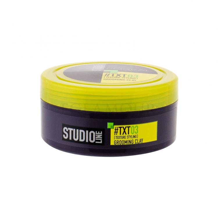 L&#039;Oréal Paris Studio Line TXT 03 Grooming Clay Wosk do włosów dla mężczyzn 75 ml