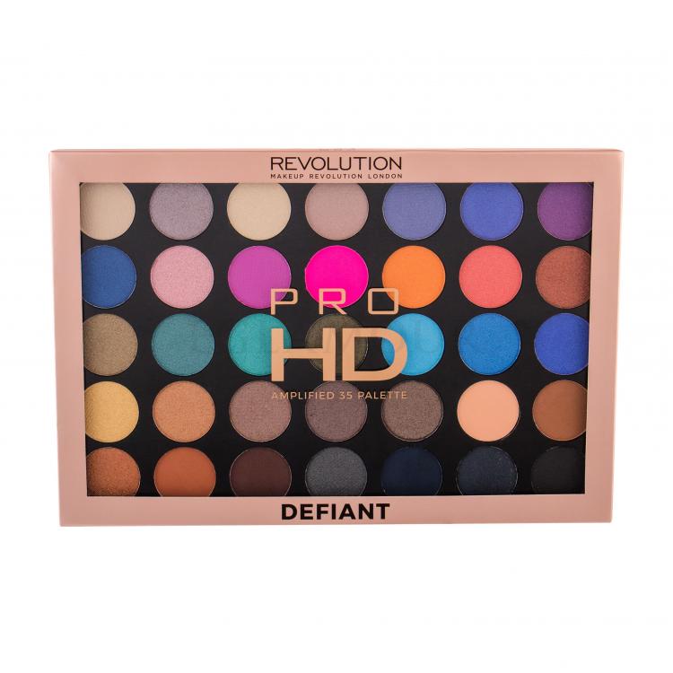 Makeup Revolution London Pro HD Palette Amplified 35 Cienie do powiek dla kobiet 29,995 g Odcień Defiant