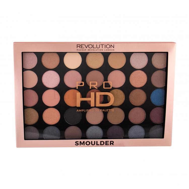 Makeup Revolution London Pro HD Palette Amplified 35 Cienie do powiek dla kobiet 29,995 g Odcień Smoulder