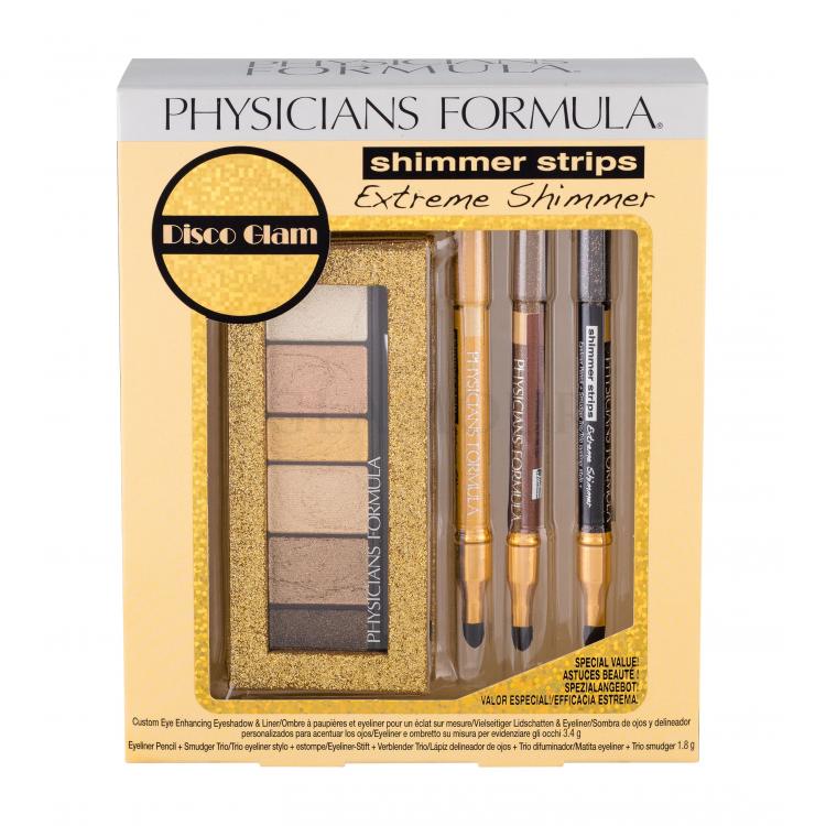 Physicians Formula Shimmer Strips Extreme Shimmer Kit Zestaw Paletka cieni 3,4g + Kredka do oczu Eyeliner Pencil &amp; Smudger 3 x 0,6 g