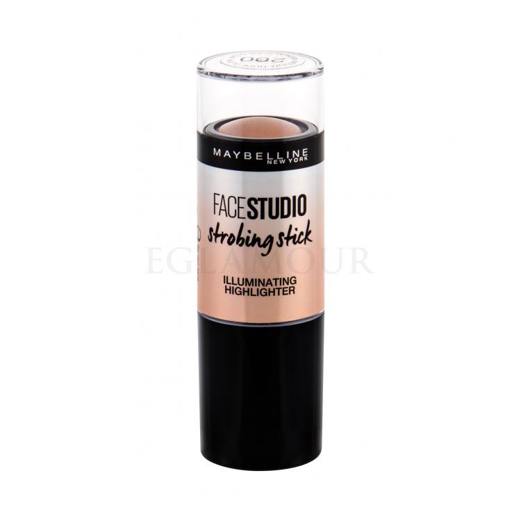 Maybelline FaceStudio Strobing Stick Rozświetlacz dla kobiet 9 g Odcień 200 Medium-Nude Glow