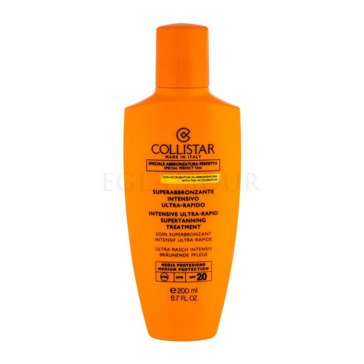 Collistar Special Perfect Tan Intensive Ultra-Rapid Supertanning SPF20 Preparat do opalania ciała dla kobiet 200 ml