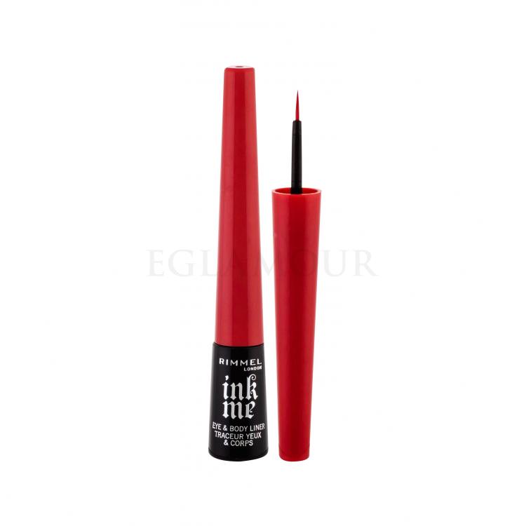 Rimmel London Ink Me Eyeliner dla kobiet 2,5 ml Odcień 001 Blood Red