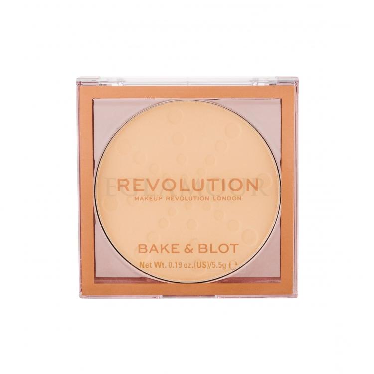 Makeup Revolution London Bake &amp; Blot Puder dla kobiet 5,5 g Odcień Banana