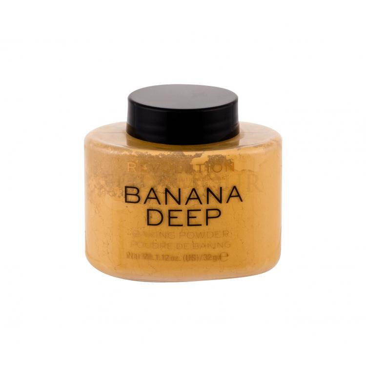 Makeup Revolution London Baking Powder Puder dla kobiet 32 g Odcień Banana Deep