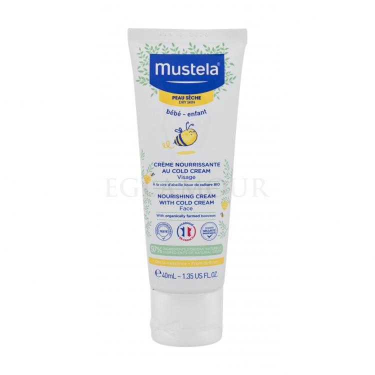 Mustela Bébé Nourishing Cream With Cold Cream Krem do twarzy na dzień dla dzieci 40 ml