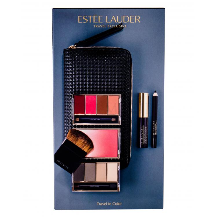 Estée Lauder Travel Makeup Palette Zestaw Cień do oczu 5 g + Pomadka 32 g + Kredka do oczu 01 8 g + Tusz do rzęs 01 Black 2,8 ml + Kosmetyczka