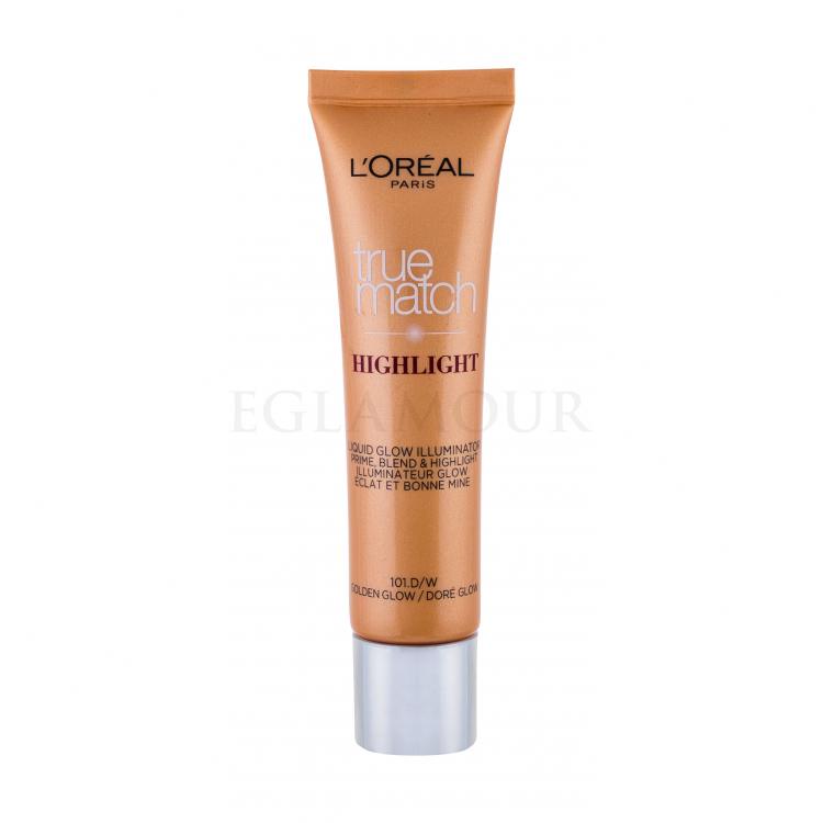 L&#039;Oréal Paris True Match Highlight Liquid Glow Rozświetlacz dla kobiet 30 ml Odcień 101.D/W Golden Glow