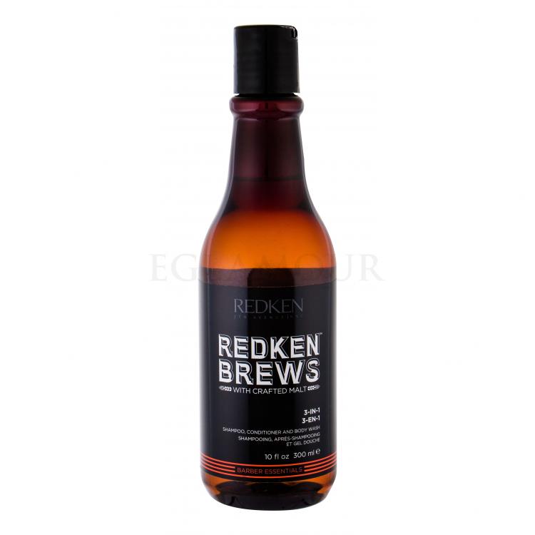 Redken Brews 3-In-1 Szampon do włosów dla mężczyzn 300 ml