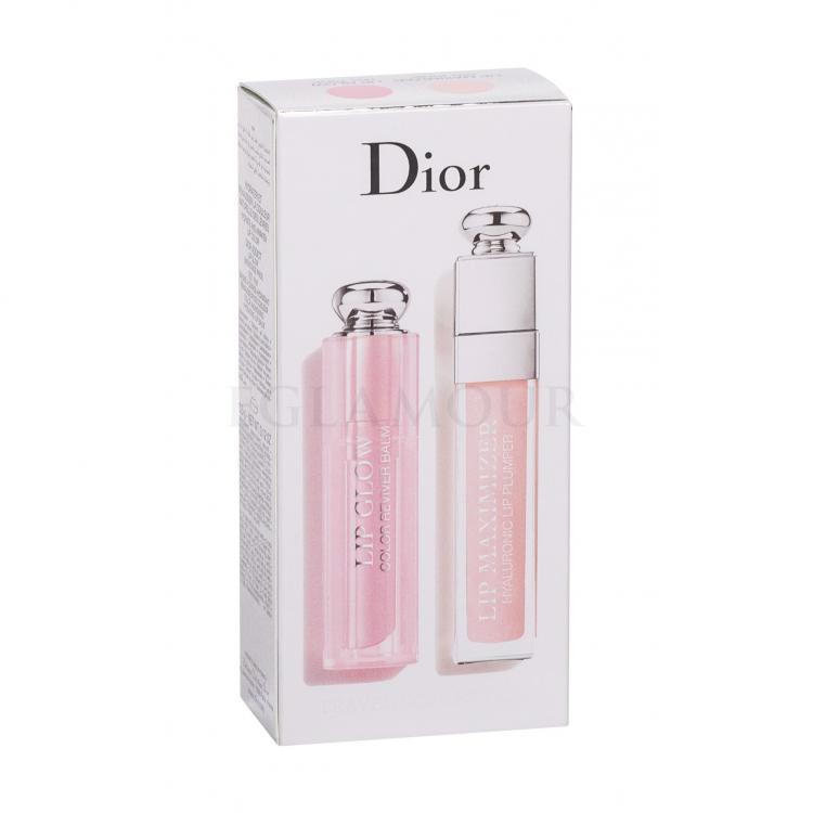 Christian Dior Addict Lip Maximizer Hyaluronic Zestaw Błyszczyk do ust Lip Maximizer 6 ml + Balsam do ust Lip Glow Reviver Balm 6,5 g 001 Pink