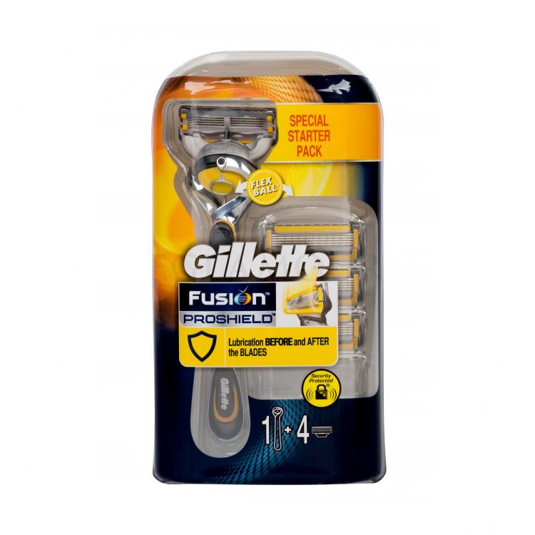 Gillette ProShield Zestaw Maszynka do golenia z jedną głowicą 1 szt + Zapasowa głowica 3 szt
