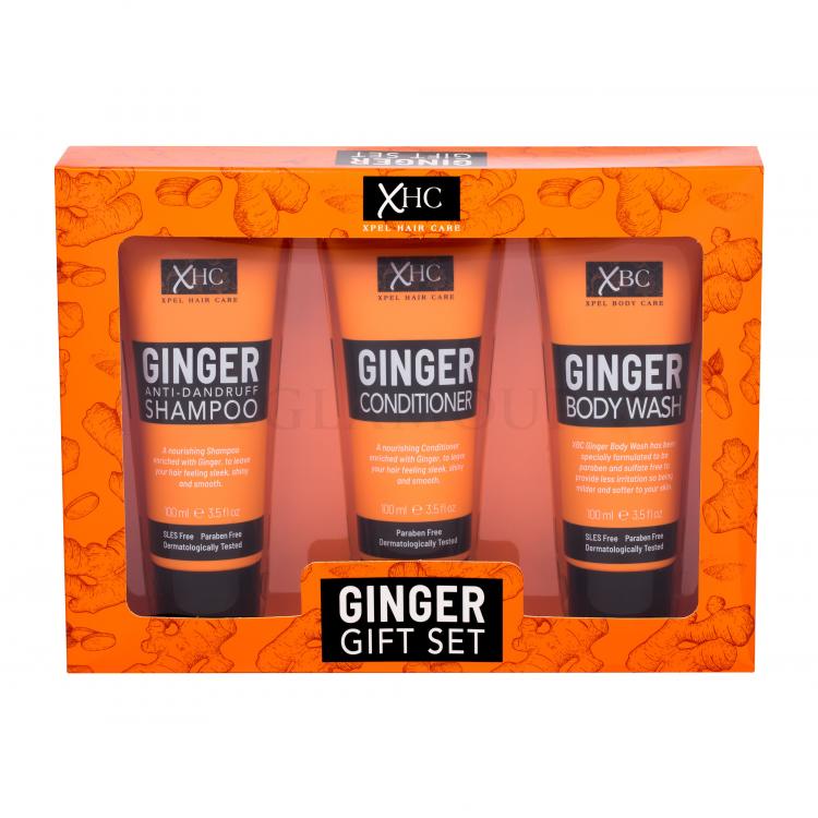 Xpel Ginger Zestaw Szampon 100 ml + Odżywka 100 ml + Żel pod prysznic 100 ml
