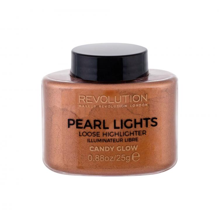 Makeup Revolution London Pearl Lights Rozświetlacz dla kobiet 25 g Odcień Candy Glow