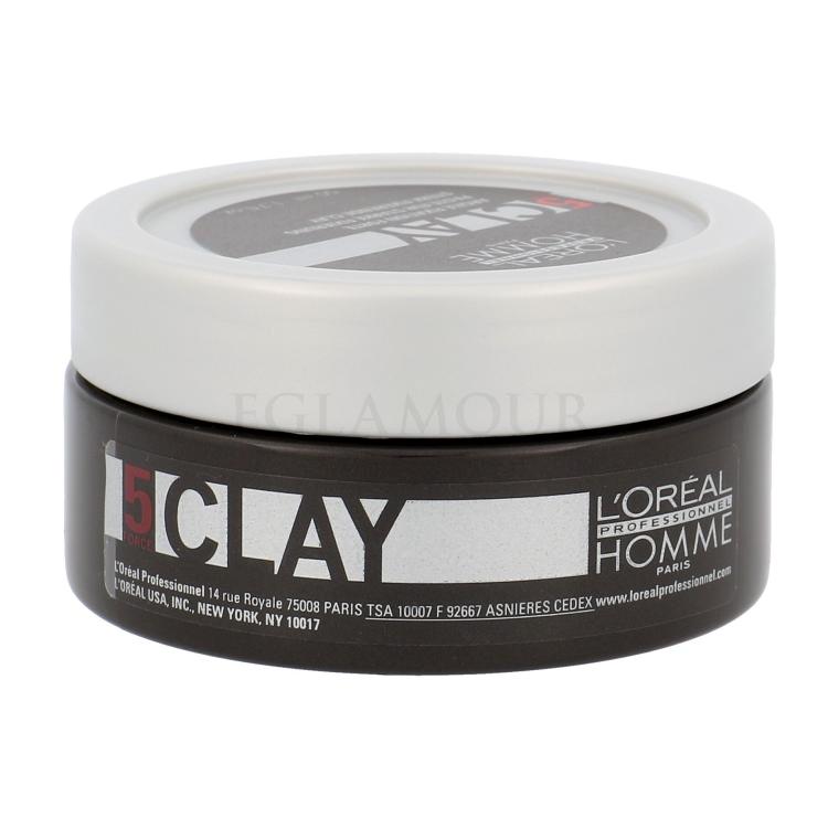 L&#039;Oréal Professionnel Homme Clay Stylizacja włosów dla mężczyzn 50 ml