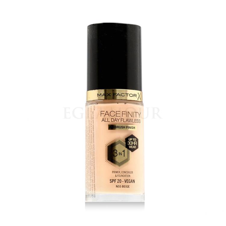 Max Factor Facefinity All Day Flawless SPF20 Podkład dla kobiet 30 ml Odcień N55 Beige