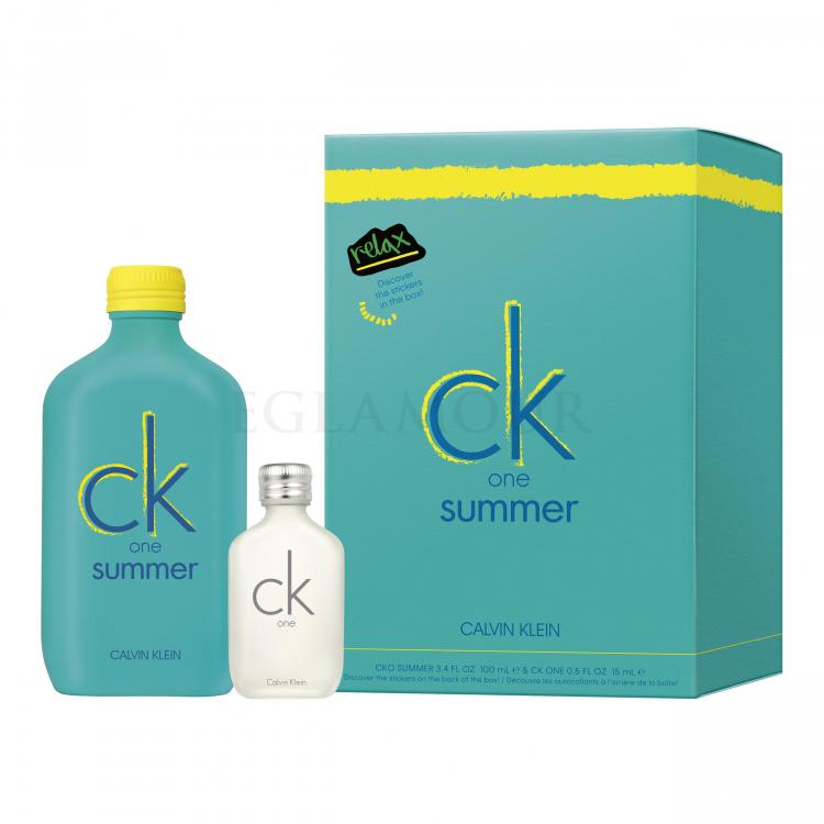 Calvin Klein CK One Summer 2020 Zestaw Edt 100 ml + Edt  CK One 15 ml + Naklejki