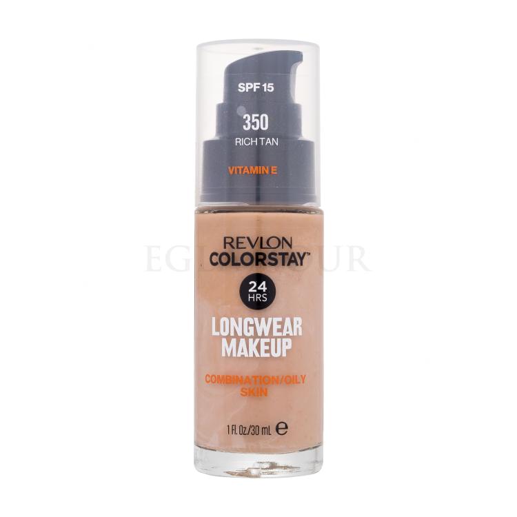 Revlon Colorstay Combination Oily Skin SPF15 Podkład dla kobiet 30 ml Odcień 350 Rich Tan
