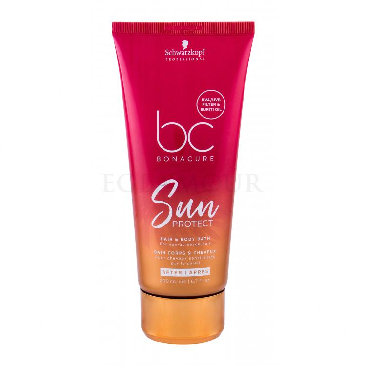 Schwarzkopf Professional BC Bonacure Sun Protect Hair &amp; Body Bath Szampon do włosów dla kobiet 200 ml