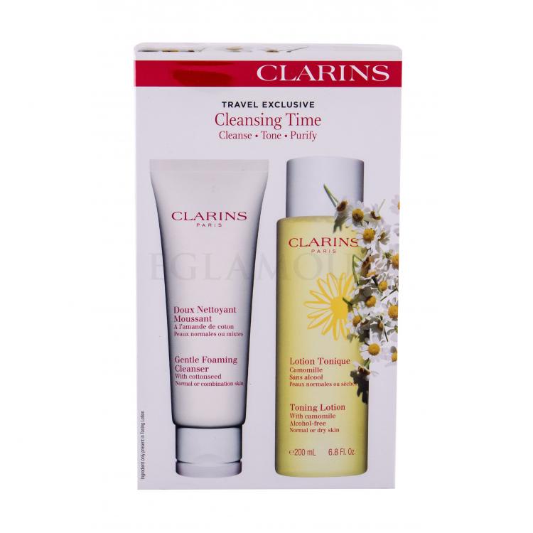 Clarins Cleansing Time Duo Kit Zestaw Mleczko oczyszczające 125 ml + płyn oczyszczający Toning Lotion 200 ml